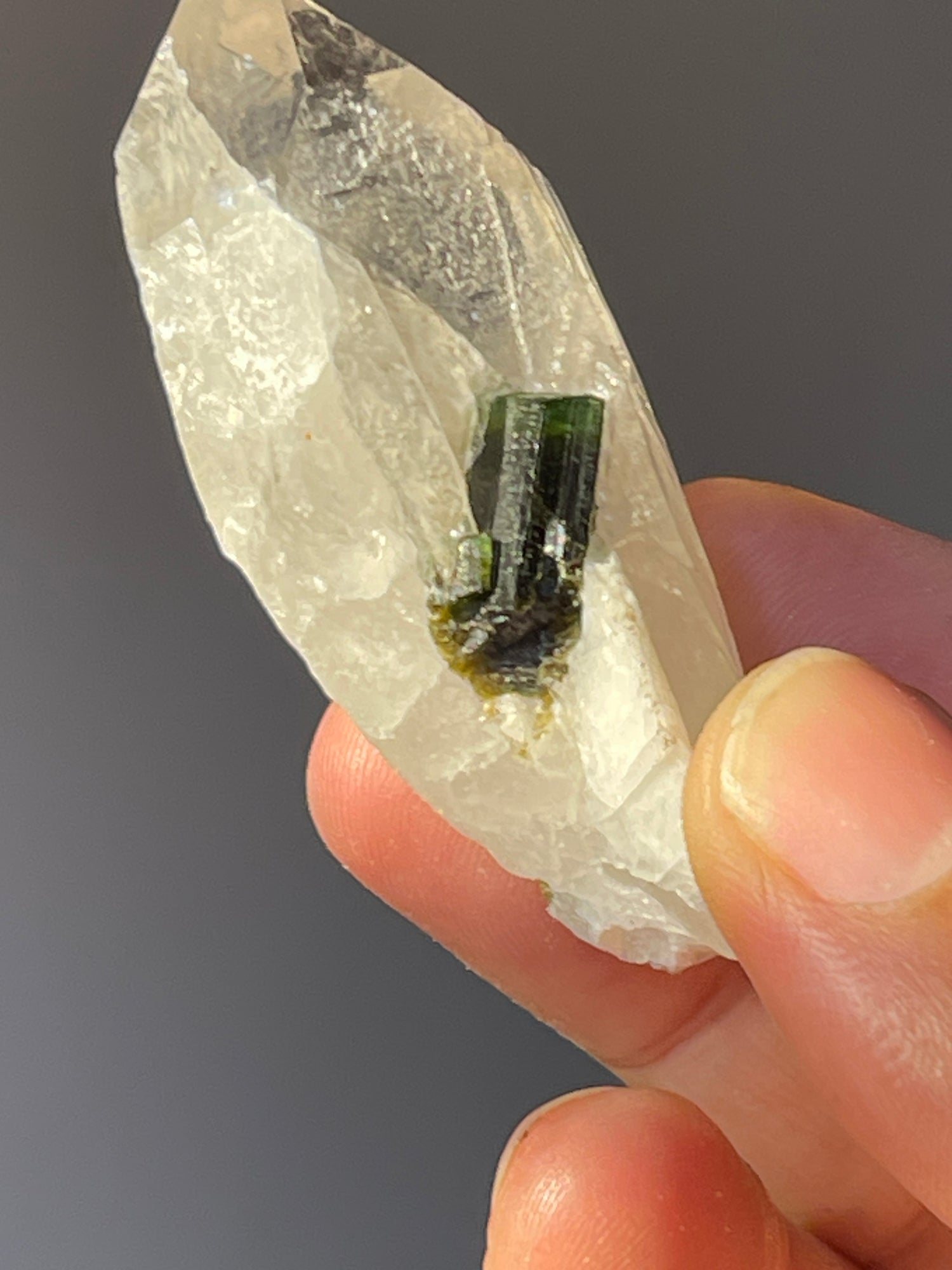 32 grams Quartz Black Tourmaline Crystal from Skardu Pakistan