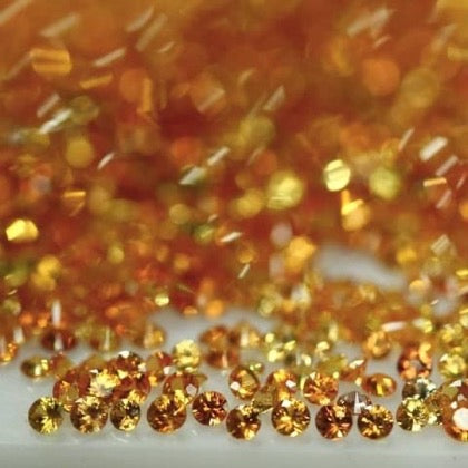 1 to 2 mm Round Brilliant yellow Sapphires Loose Stones