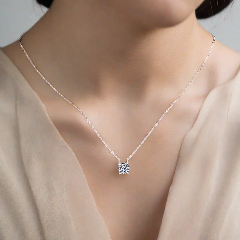 Moissanite Necklace S925 Sterling Silver