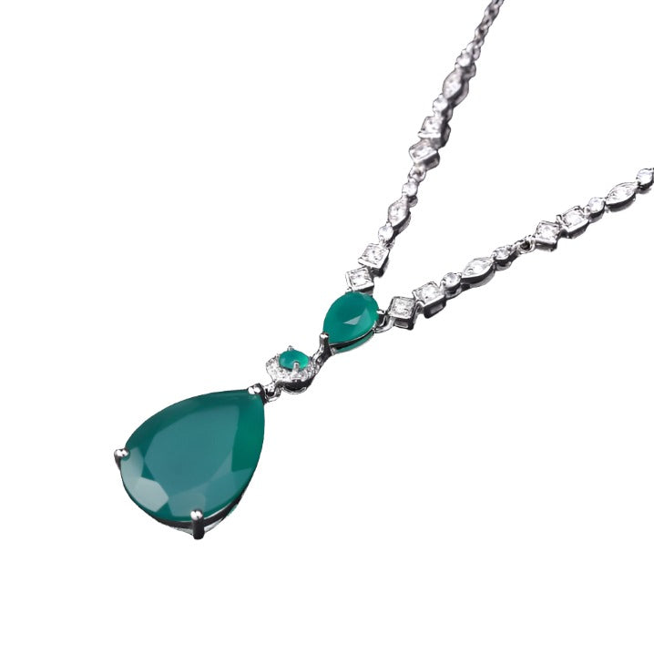 Buy Green Agate Silver Pendant 