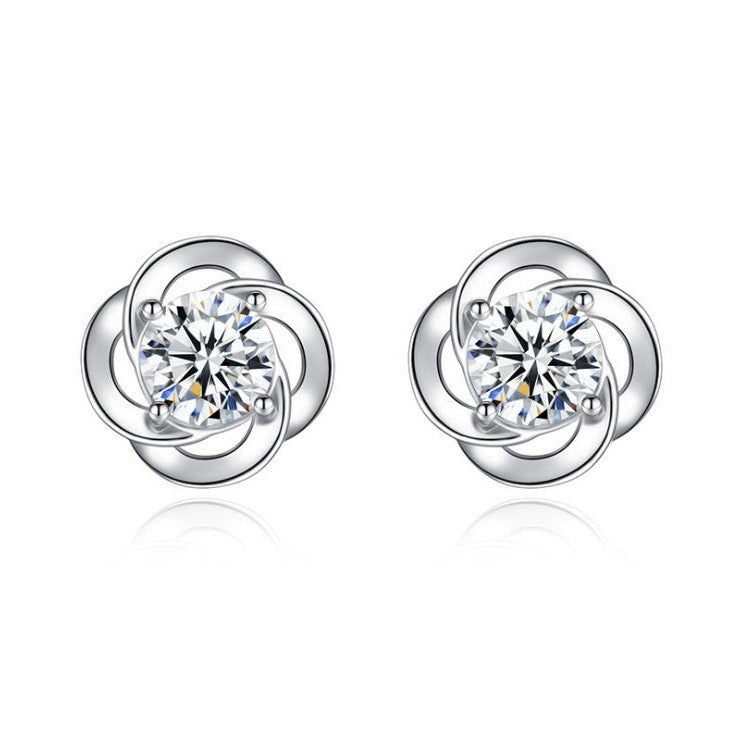 Clover Earrings 925 Silver Sterling