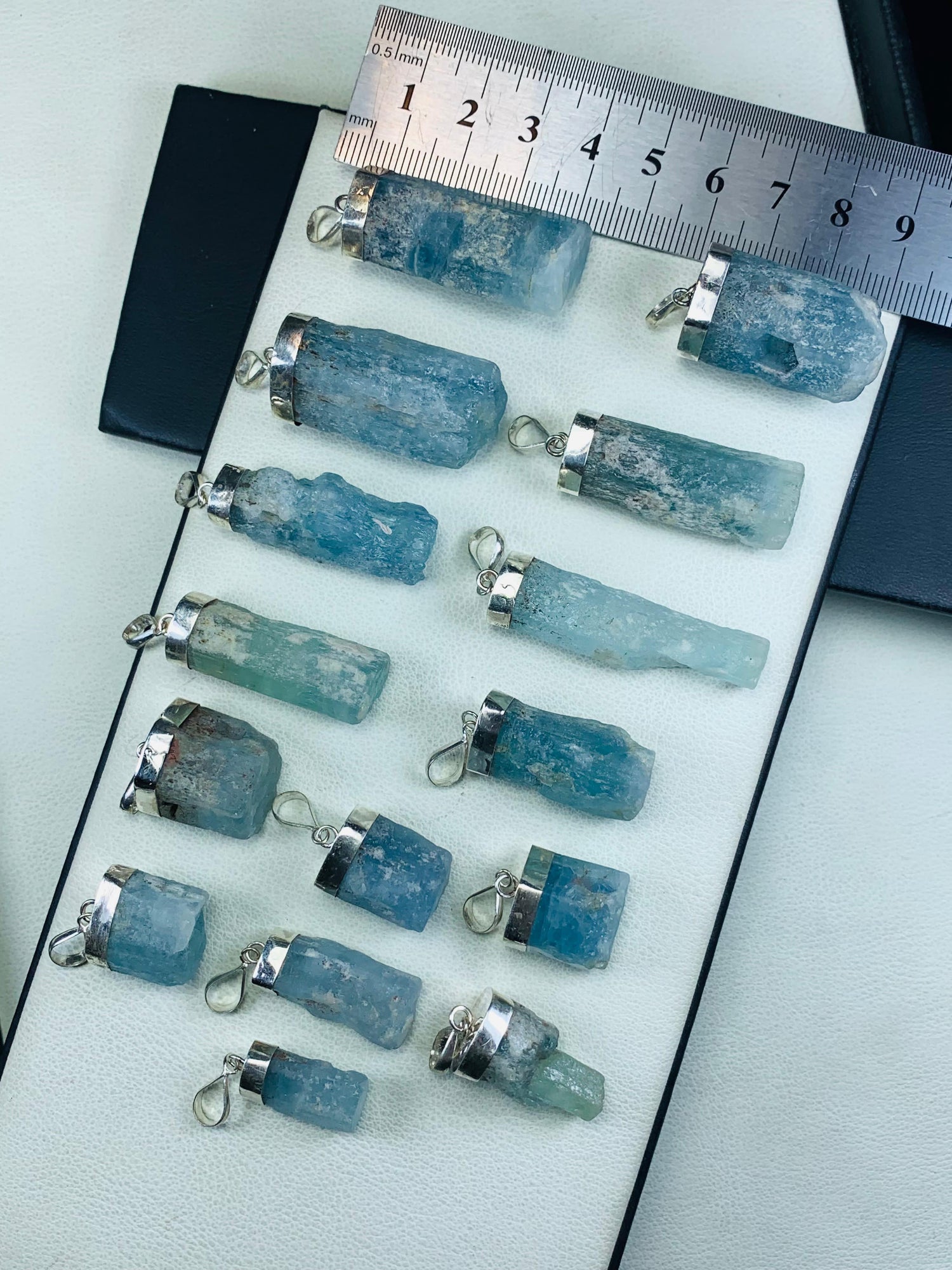 15 Aquamarine Crystal Healing Pendants