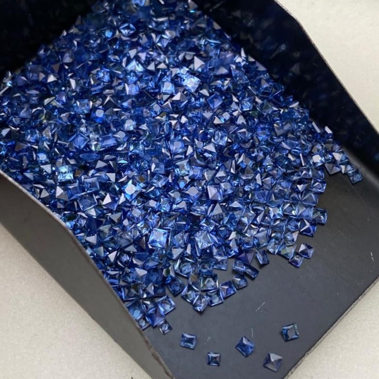 Buy Loose Melee Size Blue Sapphire Princes Cut