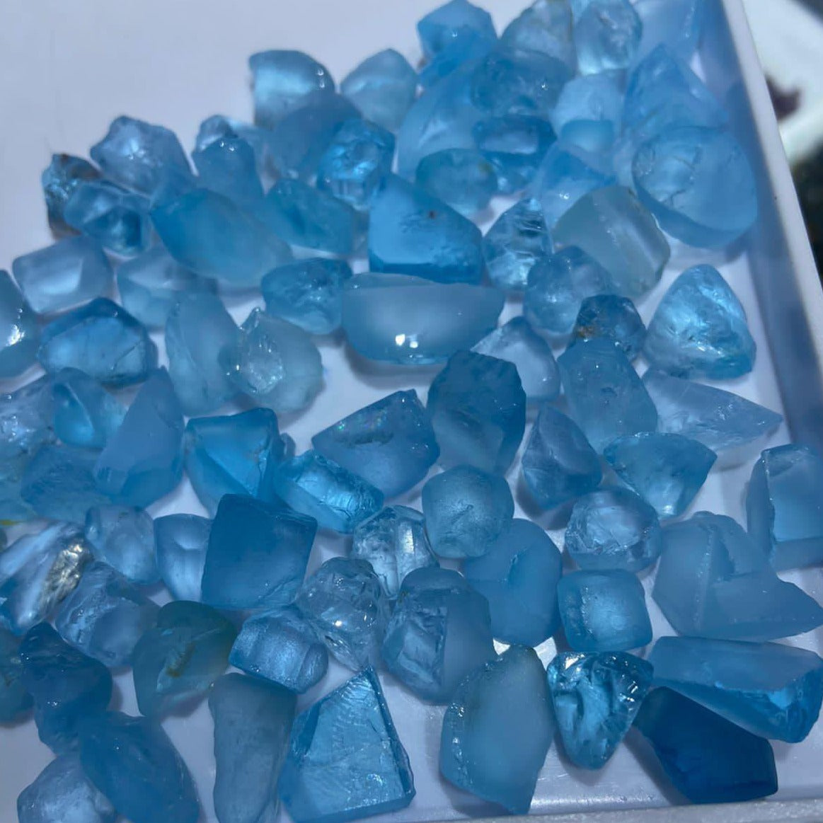 Blue Raw Topaz for Faceting 500 ct | Facet Grade Rough Topaz