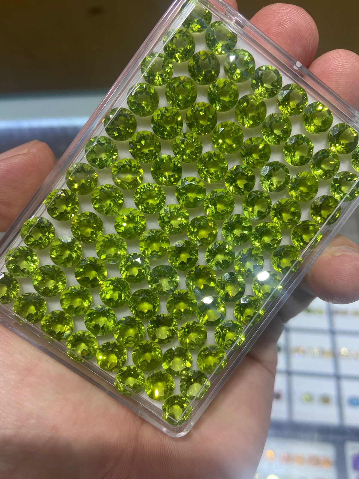 7mm / 133 carats Calibrated Peridot Loose Stones Round Shape