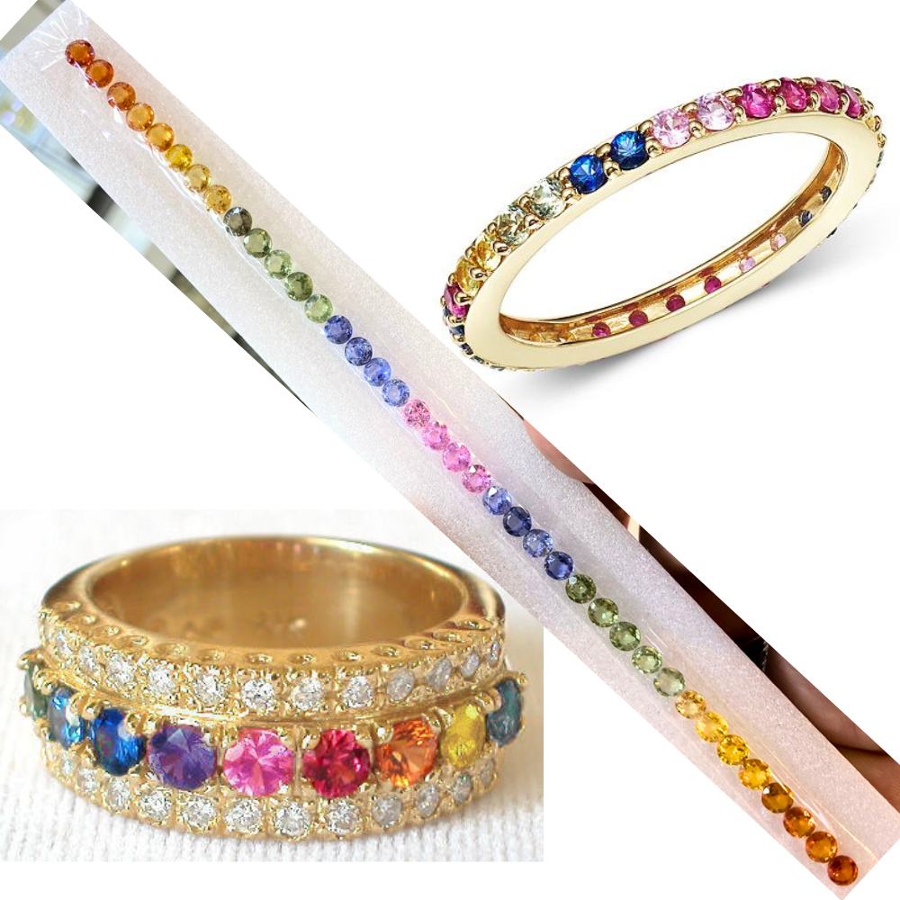 4 to 4.3mm Round Rainbow Sapphires Calibrated Stones | Loose Fancy Sapphires