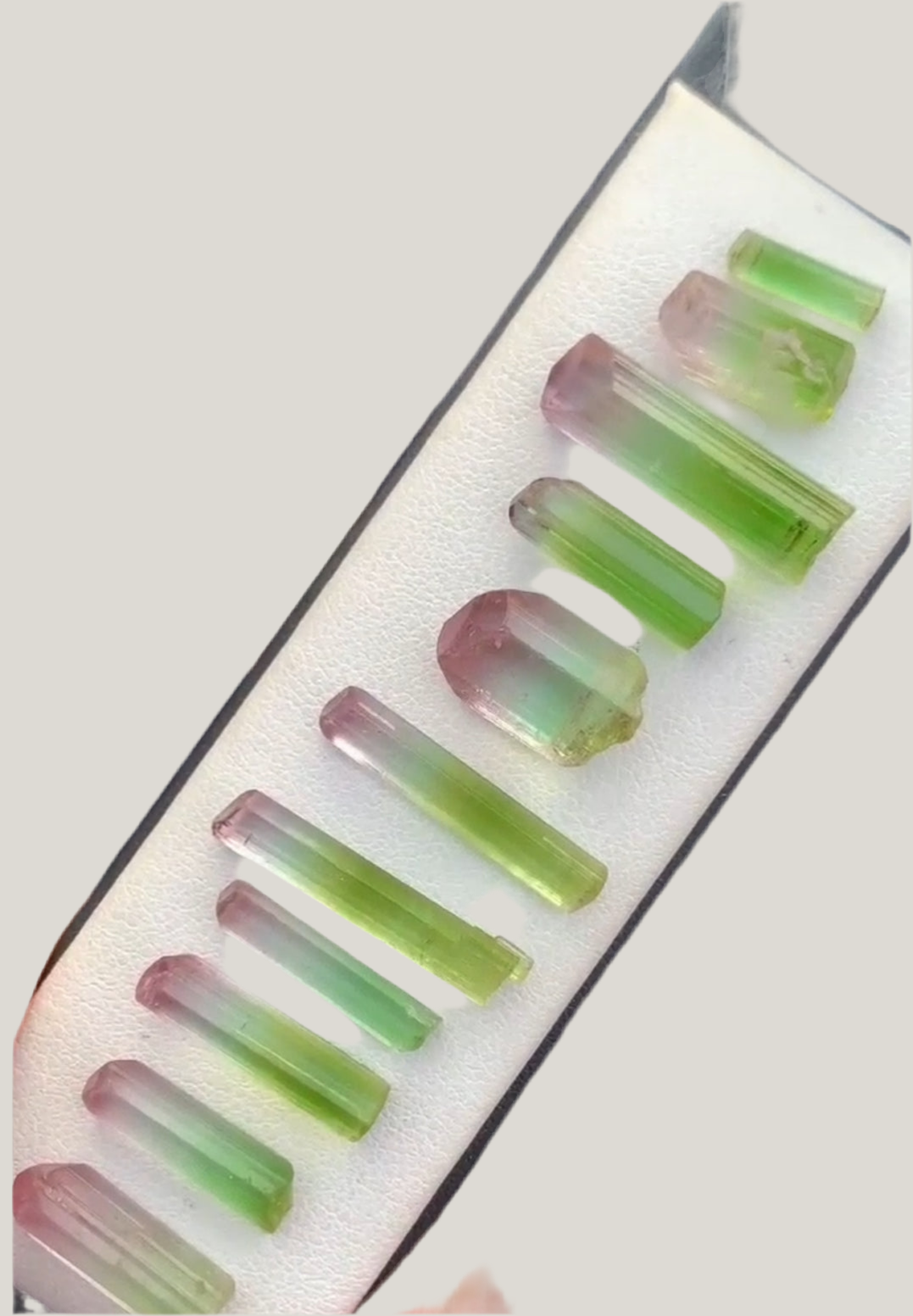 53 Carats Rare Raw Bi color Tourmaline crystals for Faceting