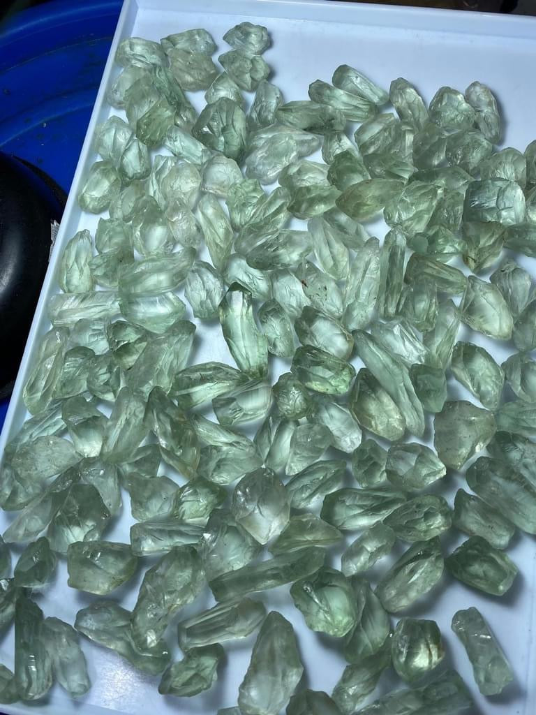 500 Grams Facet Grade Prasiolite for cutting