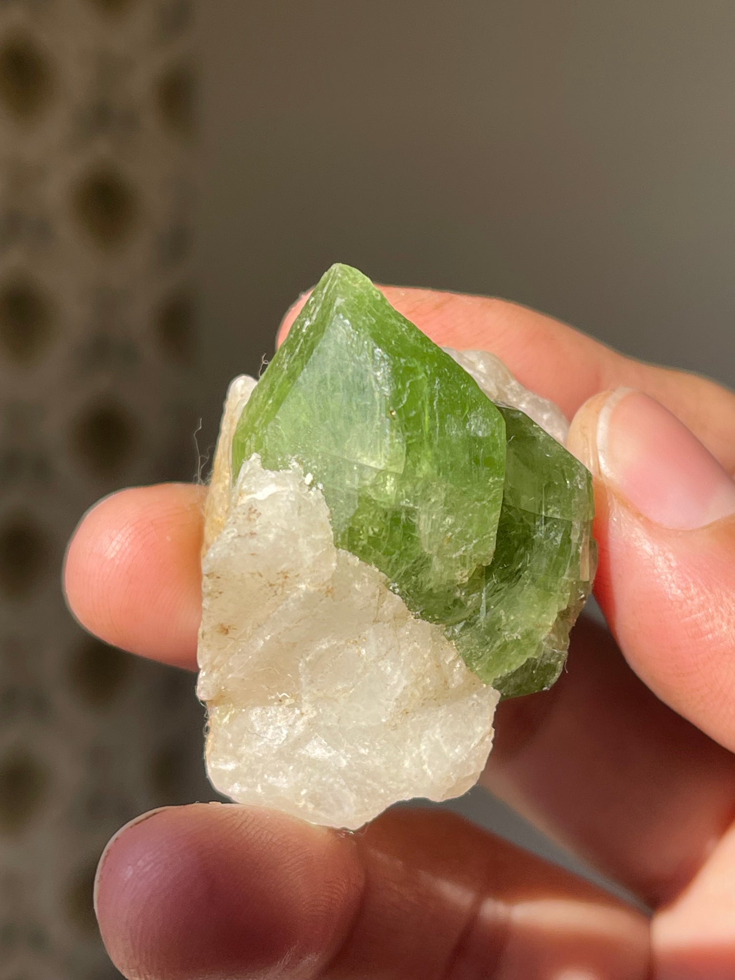 31.9 Grams Chorme Diopside on Calcite