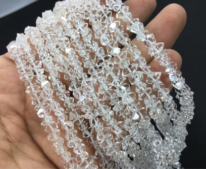 Natural Raw Diamond Quartz String for Necklace