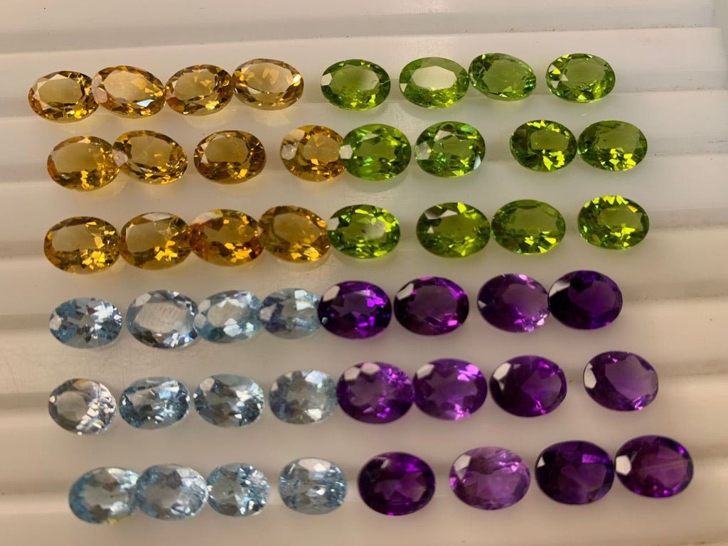 Exclusive Deal on Amethyst, Peridot, Citrine, and Topaz Pairs | Loose Gemstone Pairs