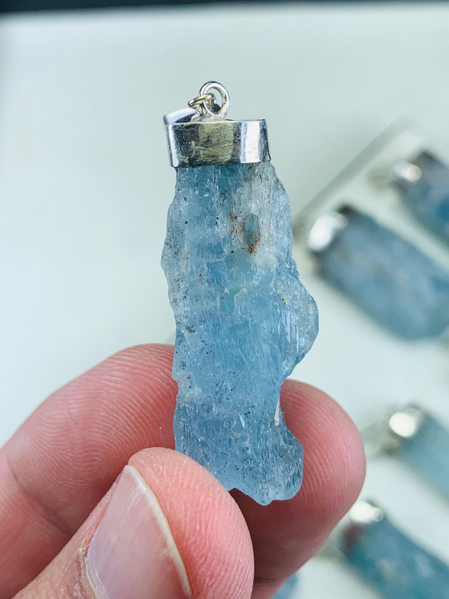 15 Aquamarine Crystal Healing Pendants