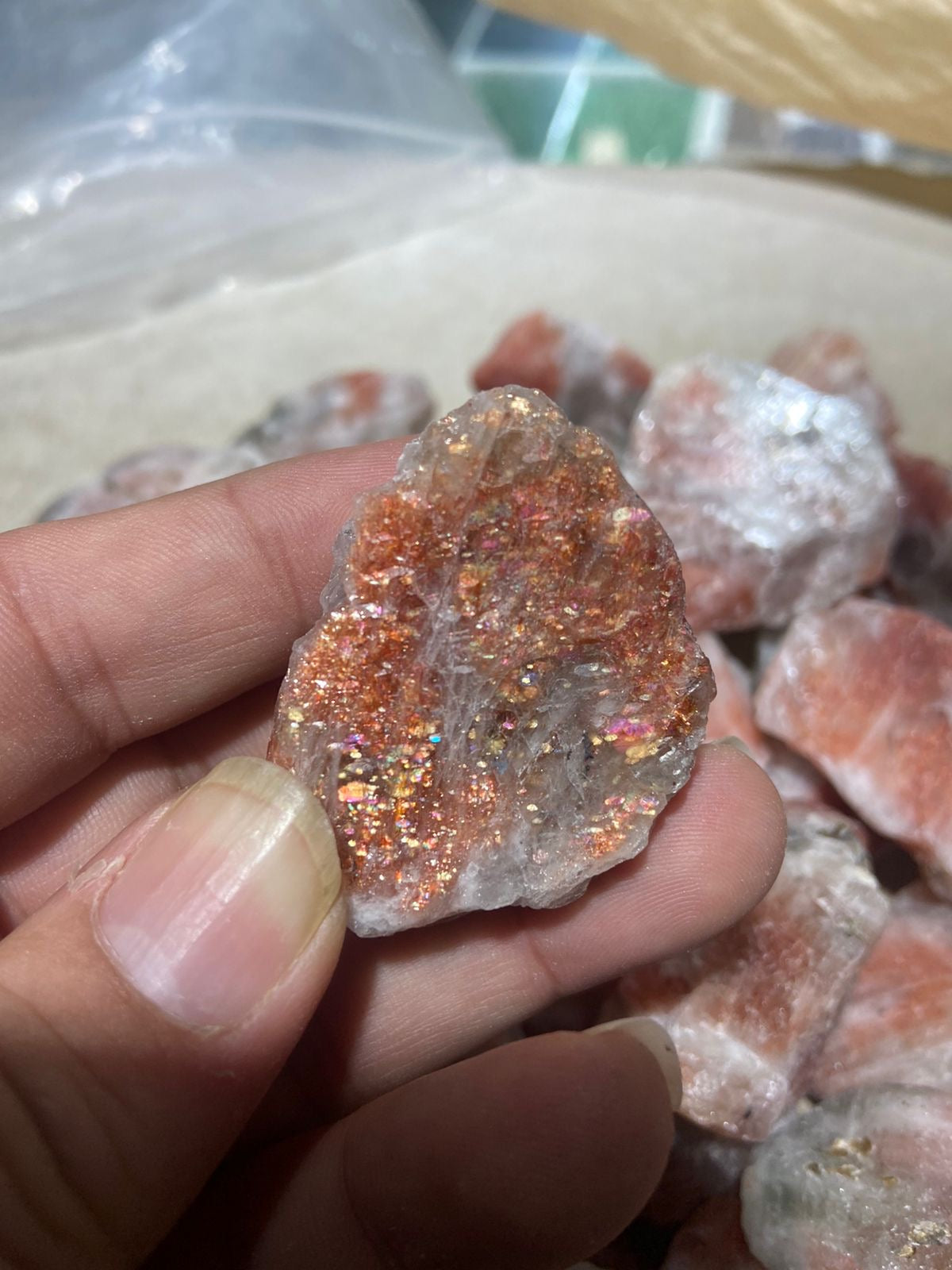 One kg Raw Sunstone for Lapidary Artists