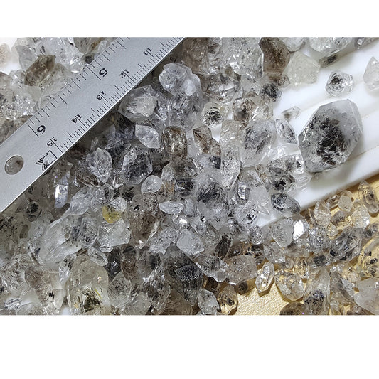 1 kg Herkimer Diamond Quartz black carbon inclusions