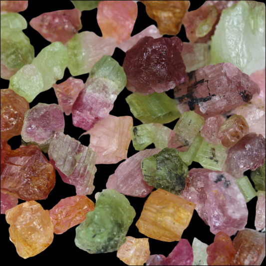 100 Grams Raw Tourmaline for Lapidary - Pink - Green Tourmaline