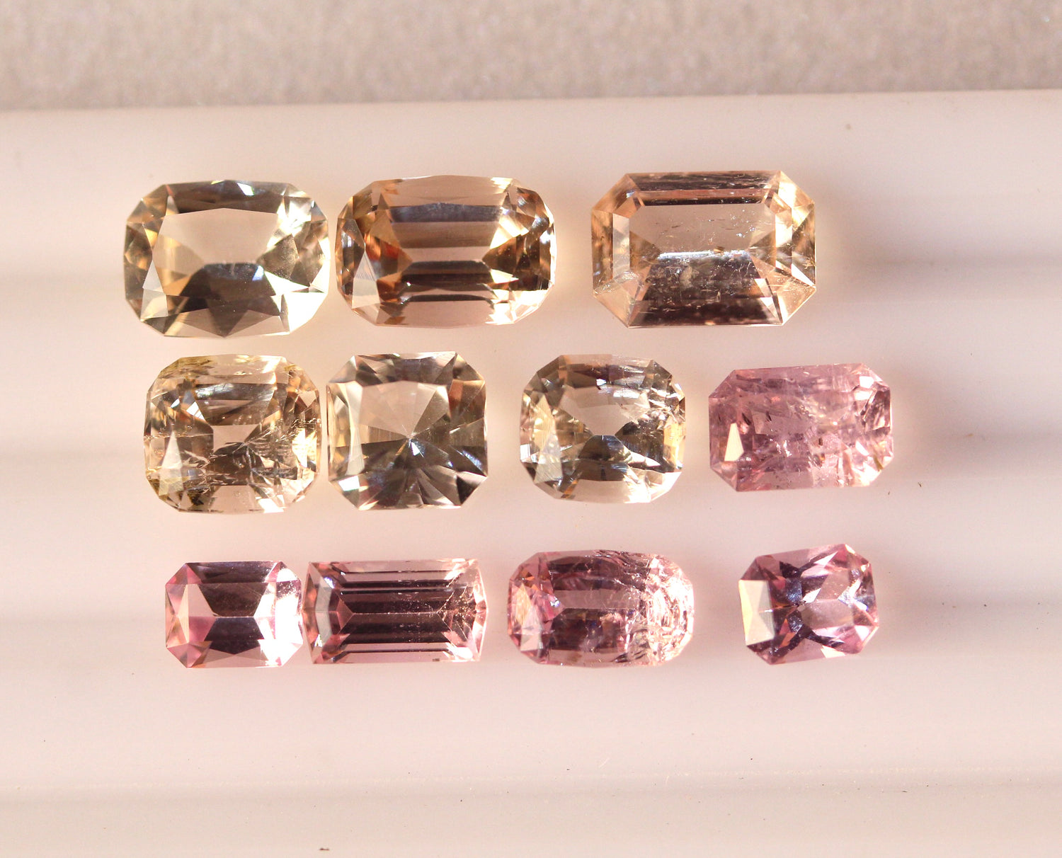 13.67 carats Rare Katlang Topaz Faceted Stone Lot |  imperial Topaz Parcel