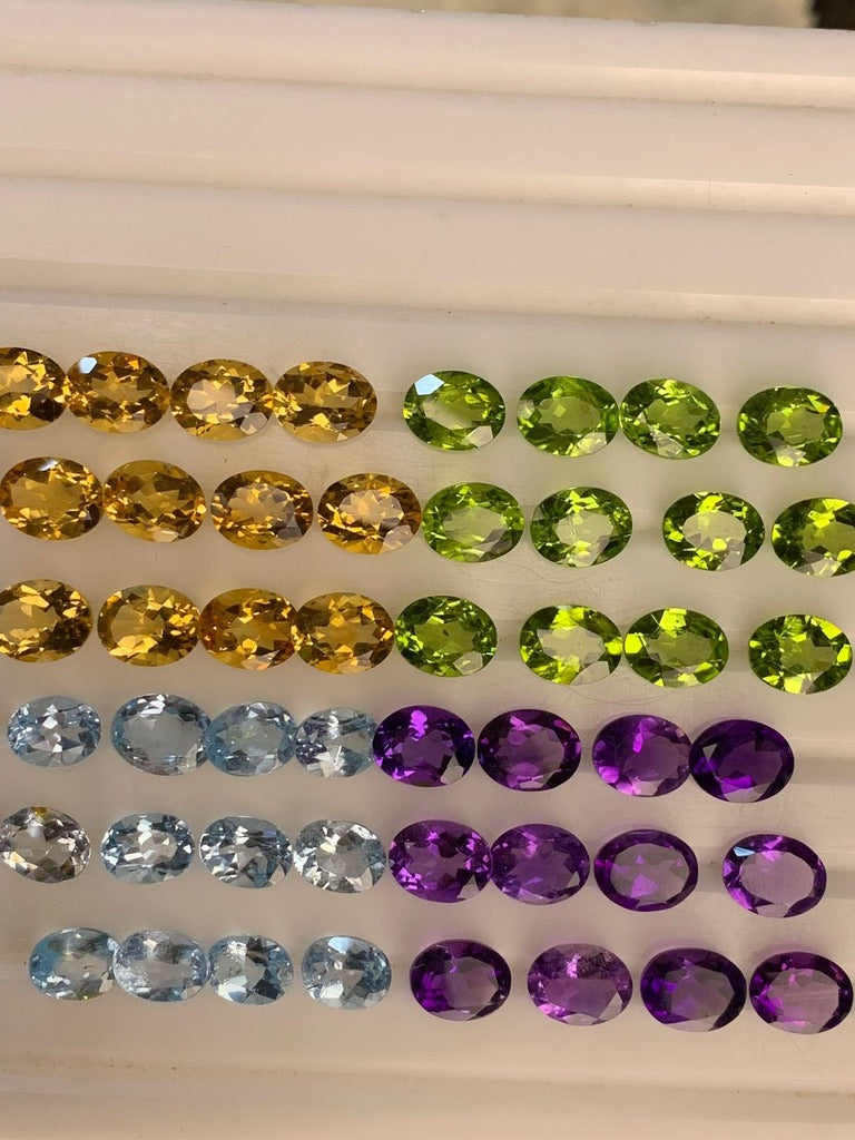 Exclusive Deal on Amethyst, Peridot, Citrine, and Topaz Pairs | Loose Gemstone Pairs