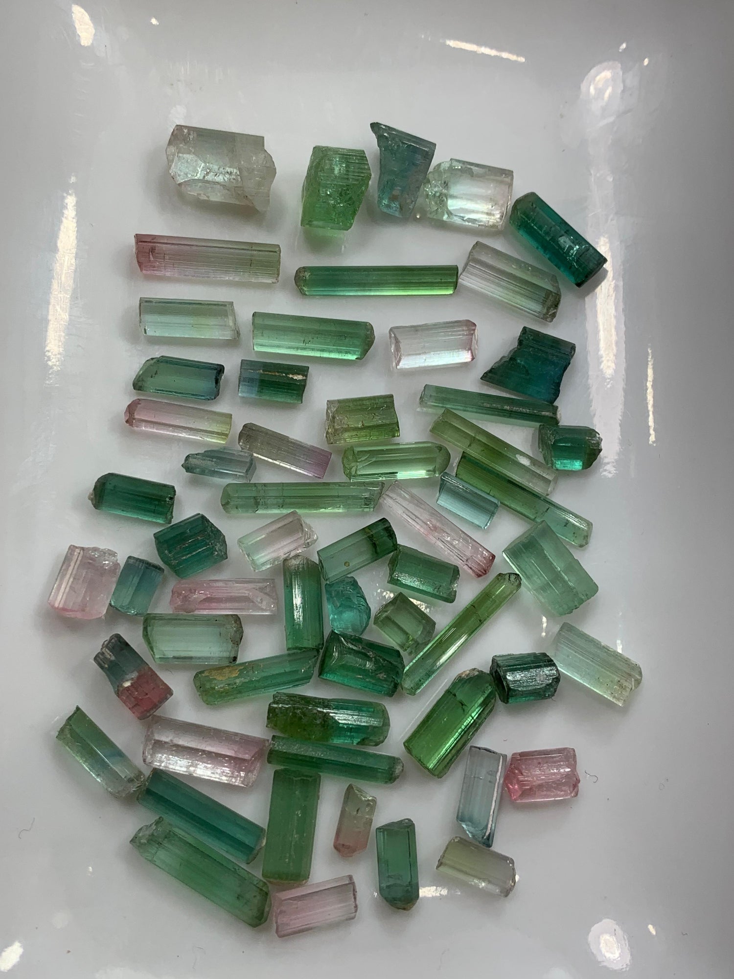 200 carats Green Tourmaline Rough Crystals