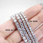 moissanite bracelet white gold