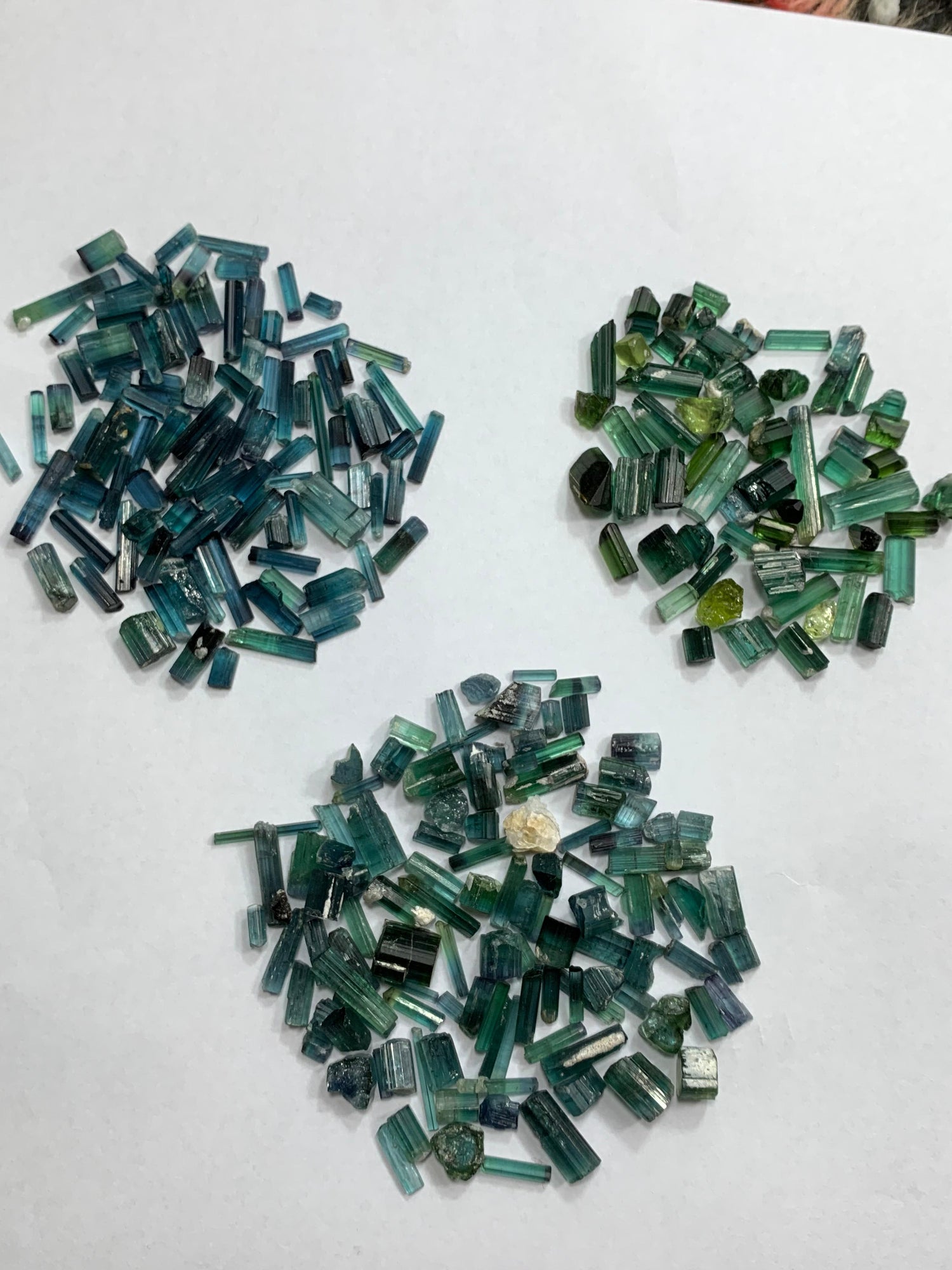 310 carats Blue Tourmaline Raw Crystals | Green Tourmaline