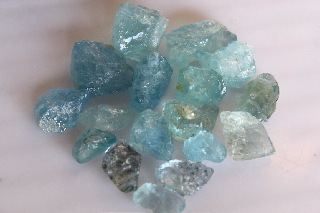 Rough Aquamarine Stones