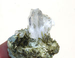 epidote with quartz crystal specimen