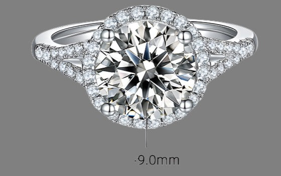 White Gold Moissanite Luxury Silver Sterling | Wedding Ring