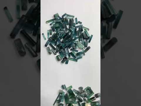 310 carats Blue Tourmaline Raw Crystals | Green Tourmaline