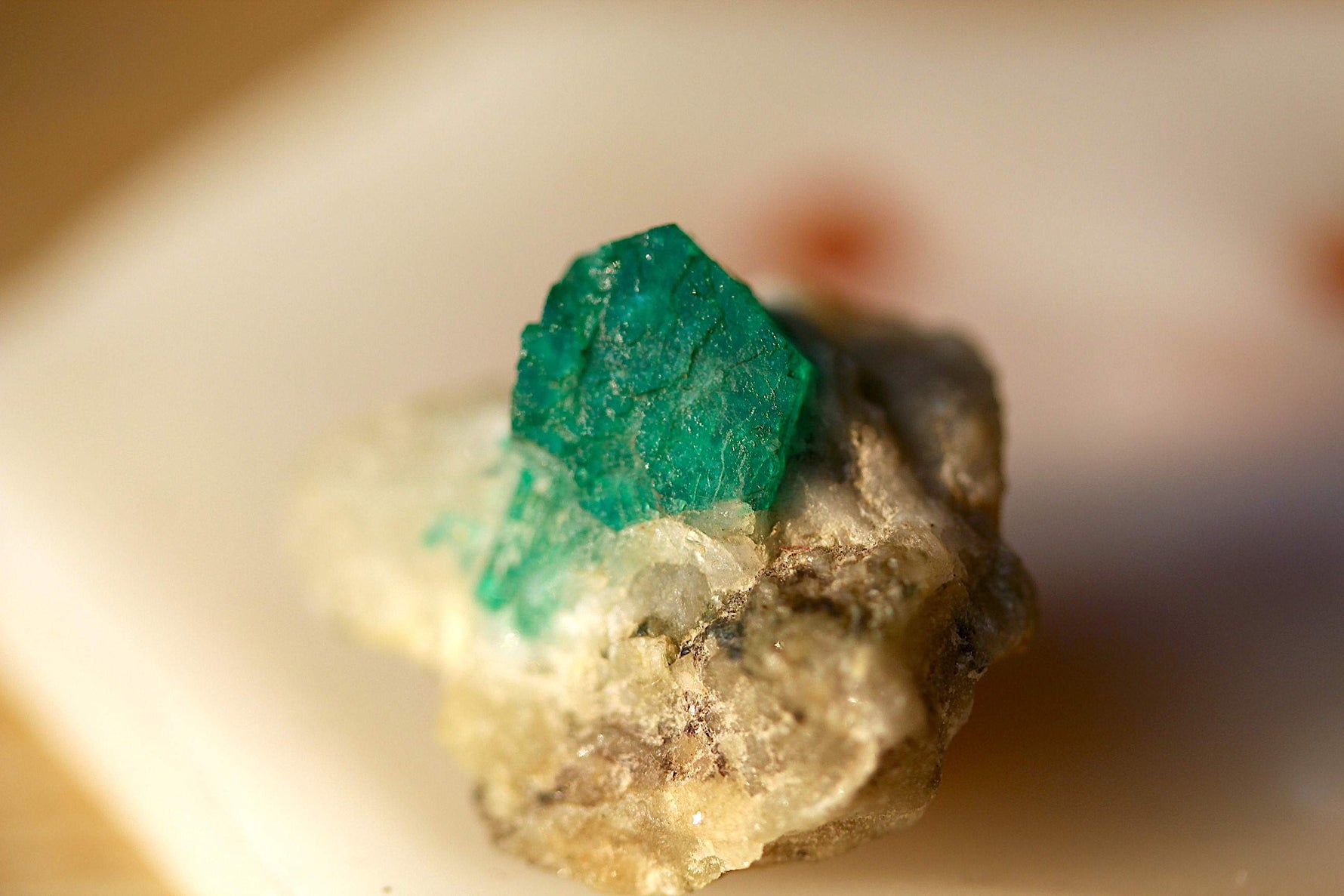 32.6 carats Real Emerald on Calcite from Swat