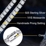 925 Sterling Silver vvs Moissanite