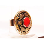 Afghan Antique Kuchi Coral Ring