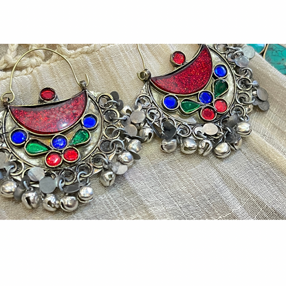 Afghan Tribal Kuchi Earrings | Vintage Earring | Antique Earrings - folkmarket