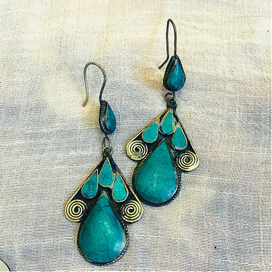 5 Different style antique kuchi gypsy earrings