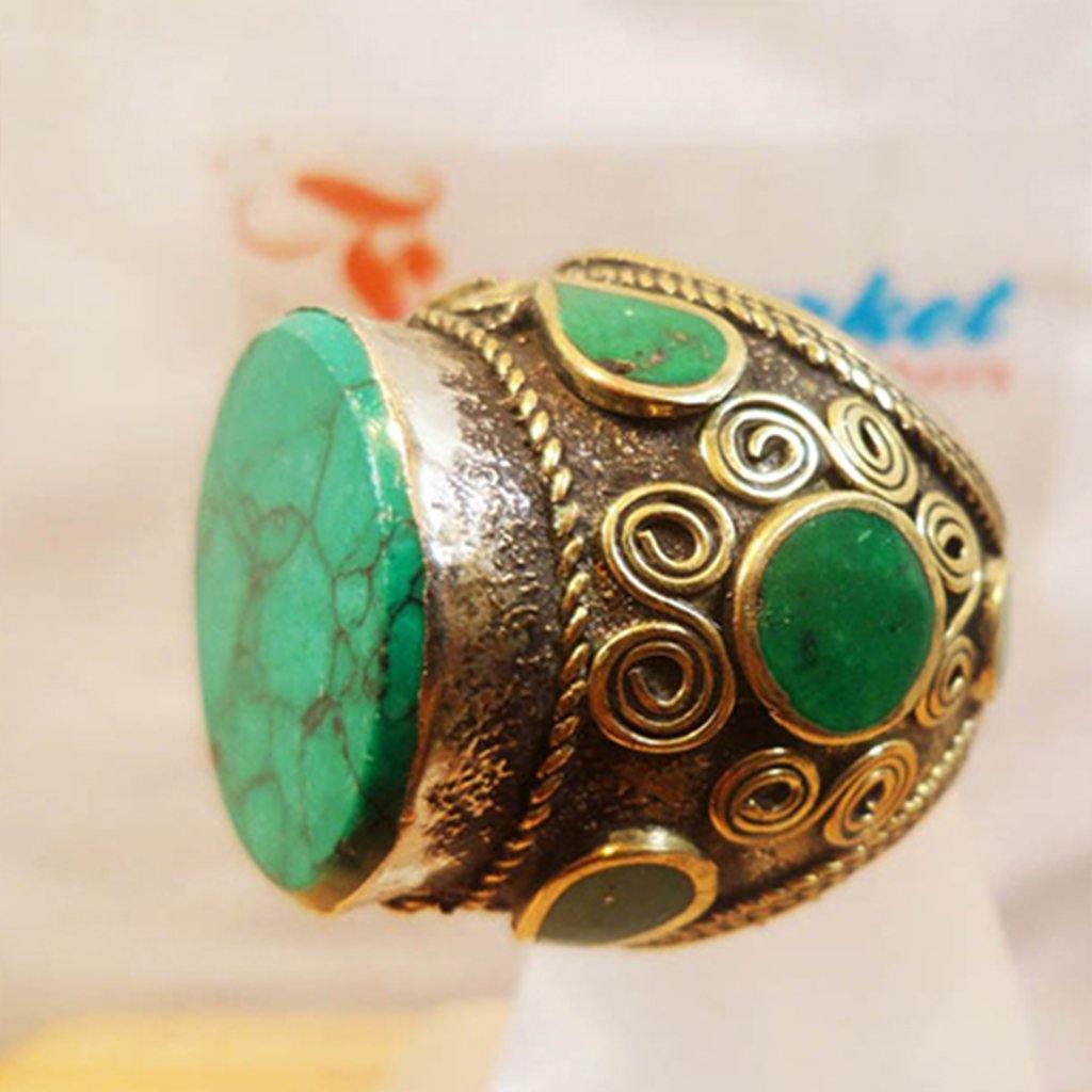 Turquoise Tribal Ring / Ethnic Ring - folkmarket